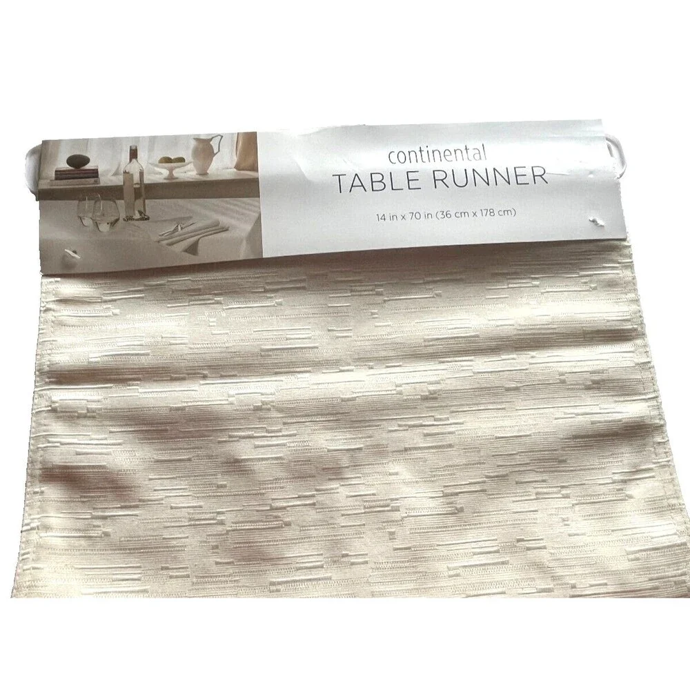 Continental Collection Cream Ivory Table Runner 14x70